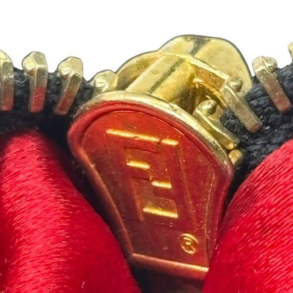 Fendi Vintage Red Glitter Finish Suede Mamma Baguette Vintage Red Glitter - Picture 13 of 16